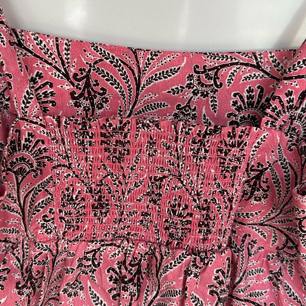 J. Crew collection tie shoulder tank top pink floral print size 10 NWT - Picture 5 of 6